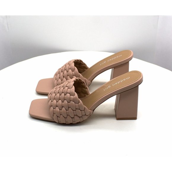 Madden Girl Golden-w Braided Block-Heel Mule Sandals - Picture 6 of 8